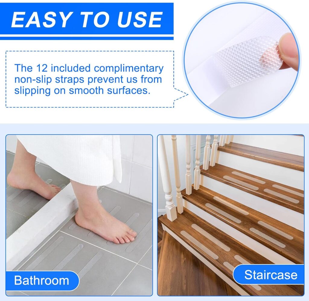 2 Pack 16 Inch Grab Bars for Bathtubs and Showers, Anti Slip Handicap Grab Bars for Shower, Safety Bath  Toilet Rail for Elderly Senior, Shower Handle Disability Assist Bathroom Handrail