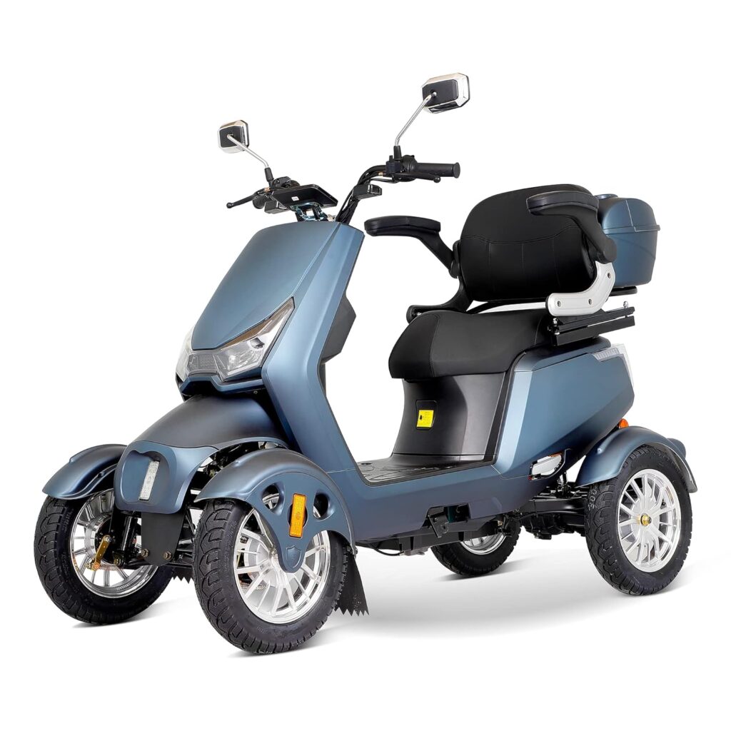 3 Wheel Heavy Duty Mobility Scooter, Adults, Seniors Mobility Scooter, Walkers for Seniors, 800W Motor, Super Range, 350lbs Capacity, All-Terrain Fat Tyre, 180 Degrees Adjustable Seat, Black