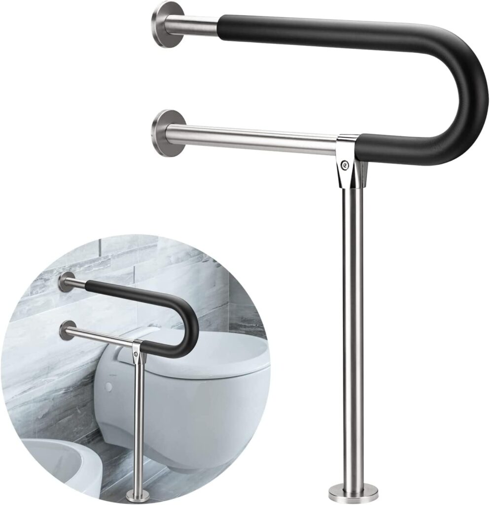 Botabay Handicap Grab Bars Rails 29.5 Inch Toilet Handrails Bathroom Safety Bar Stainless Steel Hand Support Rail for Seniors Elderly Disabled Mounted Bath Grips