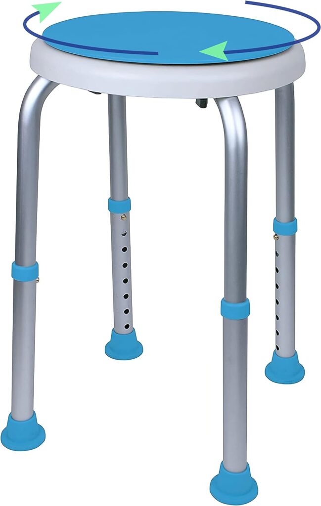 Carex Swivel Shower Stool With Padded Seat, Shower Seat For Seniors, Elderly, Handicap, Disabled, or Those Home From Surgery