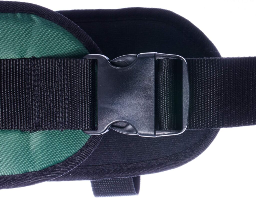 COWCOW Padded Gait Belt with 4 Handles and Quick Release Buckle 5.5 inchs(Green, M/28inches-48inches)