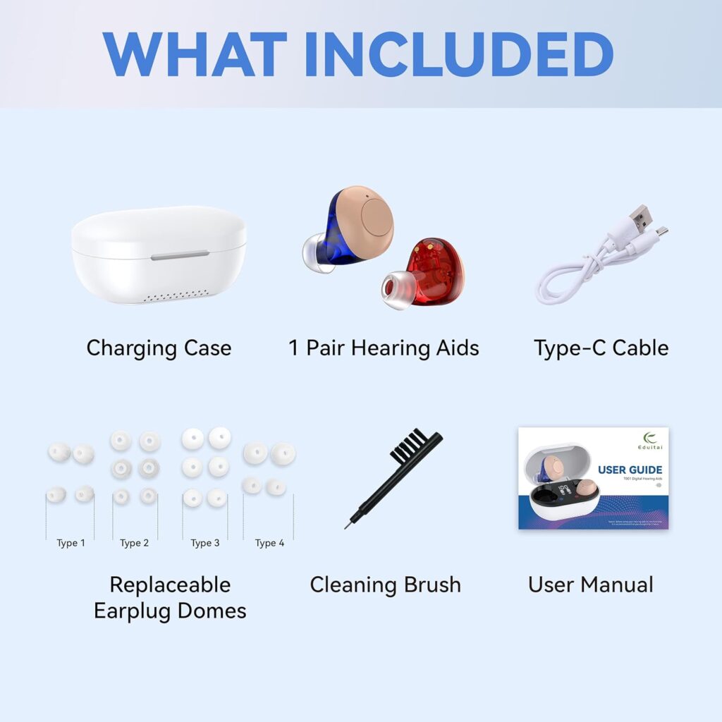 DiggingSound Bluetooth Hearing Aids for Seniors Adults Digital Hearing Amplifier with Noise Cancelling Sound Amplifier Listening Device Hearing Aid Supplies