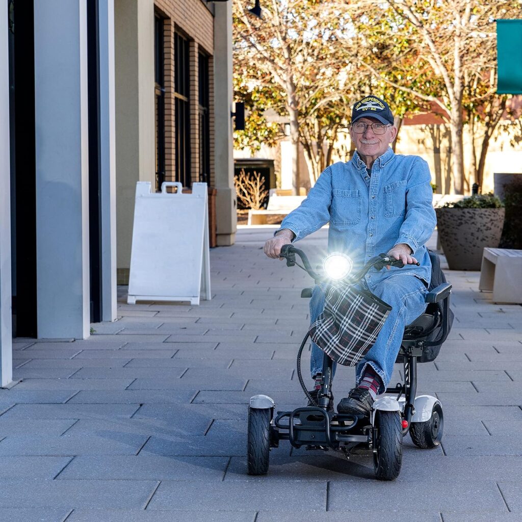 Electric Mobility Scooter, Foldable Long Range Mobility Scooter for Seniors, 4 Wheel Motorized Scooter