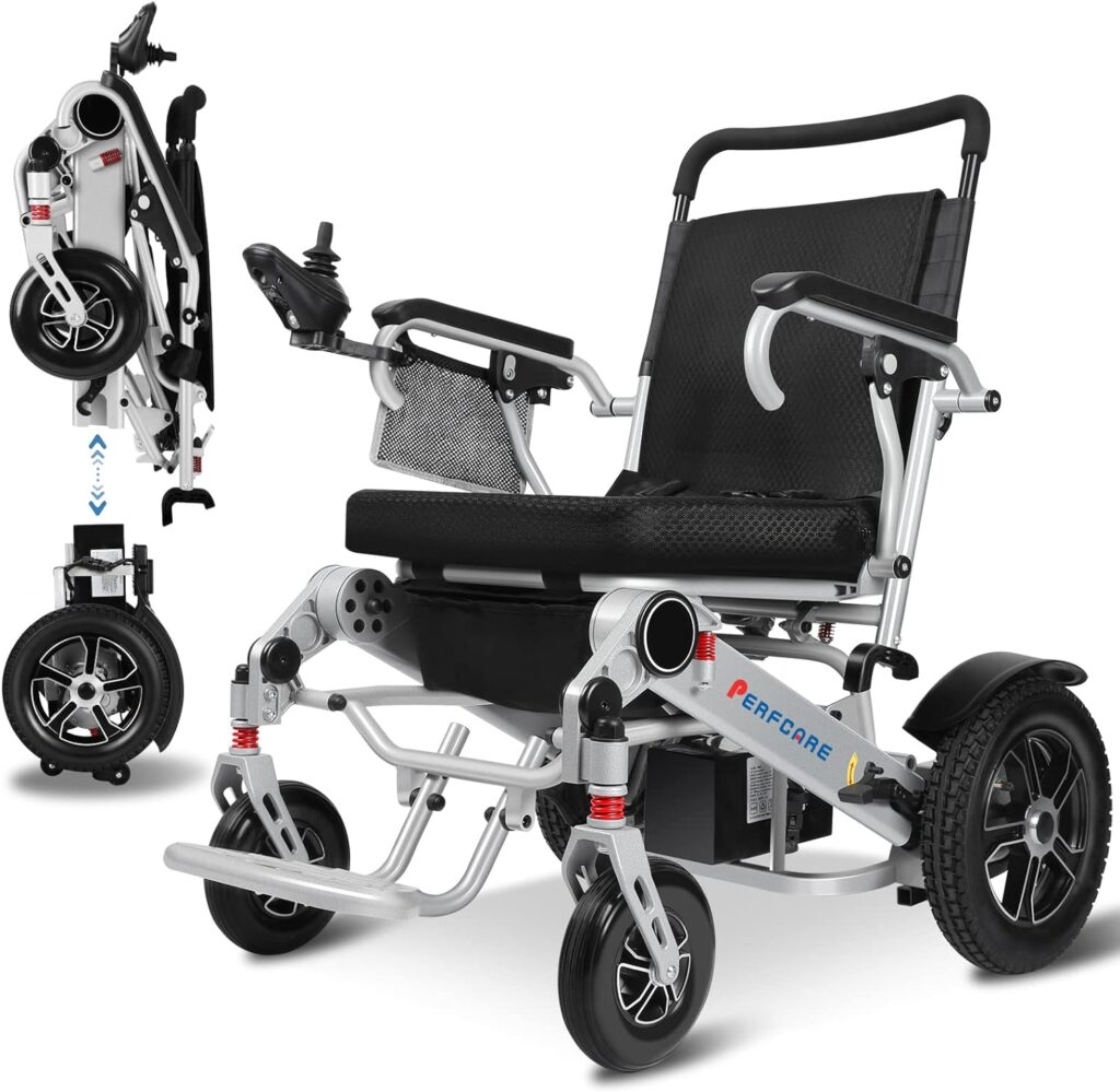 Electric Wheelchairs for Adults,2in1 Detachable Electric Wheelchairs for Senior,3s Foldable Lightweight Power Wheelchair Motorized Wheelchair with 18 Wide cushion,500W Motor,Portable Airline Approved