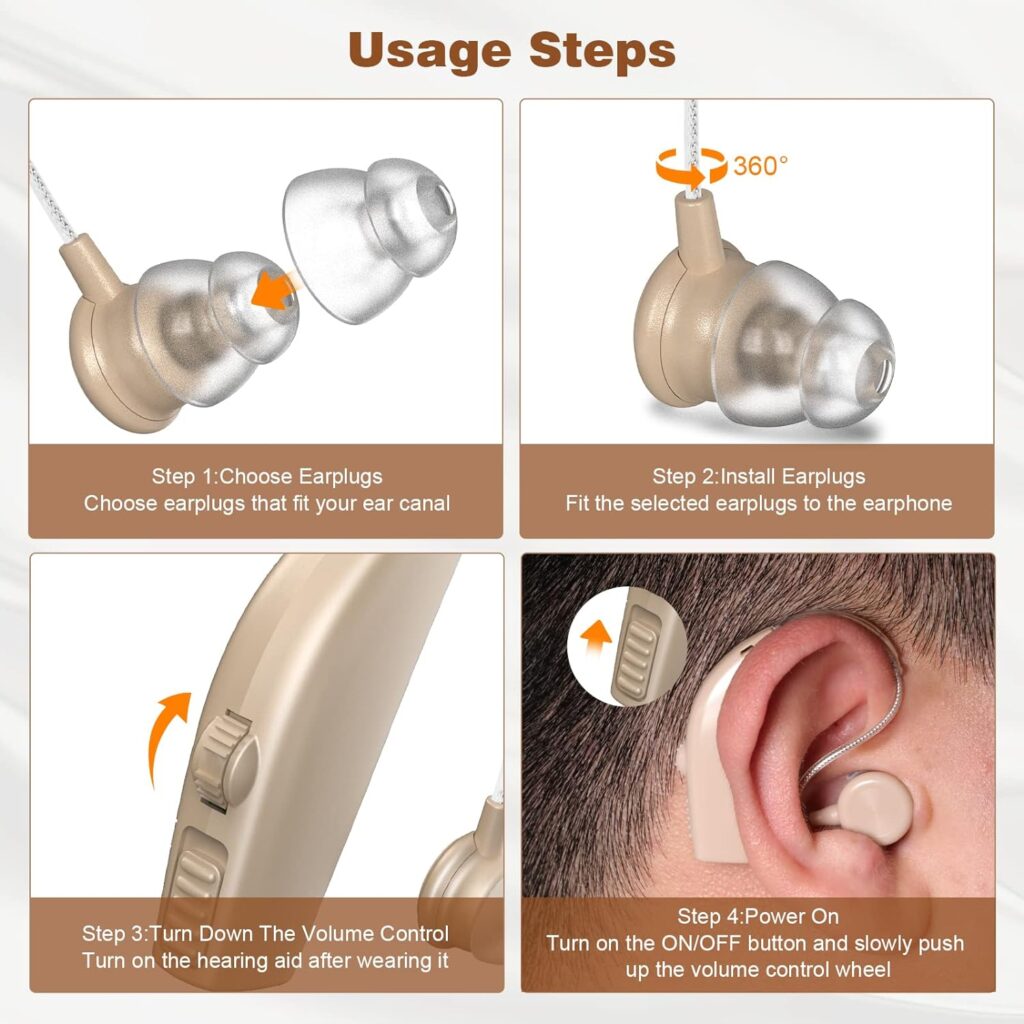 Hearing Aids for Senior, ShinePick Rechargeable Hearing Aids with Noise Cancelling,Upgraded Hearing Amplifier for Hearing Loss Personal Sound Assist Devices with Volume Control