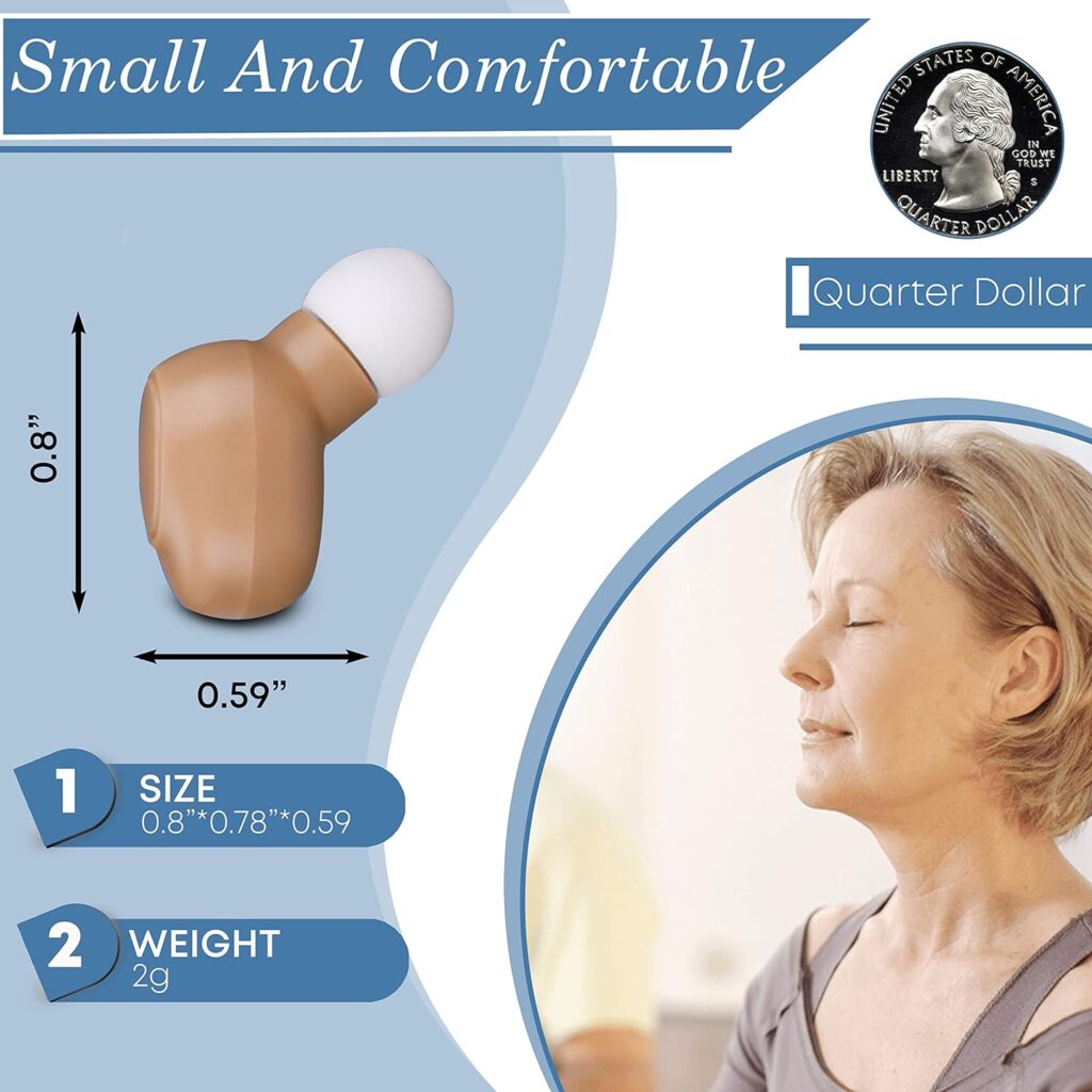 Hearing Aids for Seniors, Rechargeable Hearing Amplifier with Noise Canceling, Digital Hearing Assist Devices with Volume Control and Charging Case