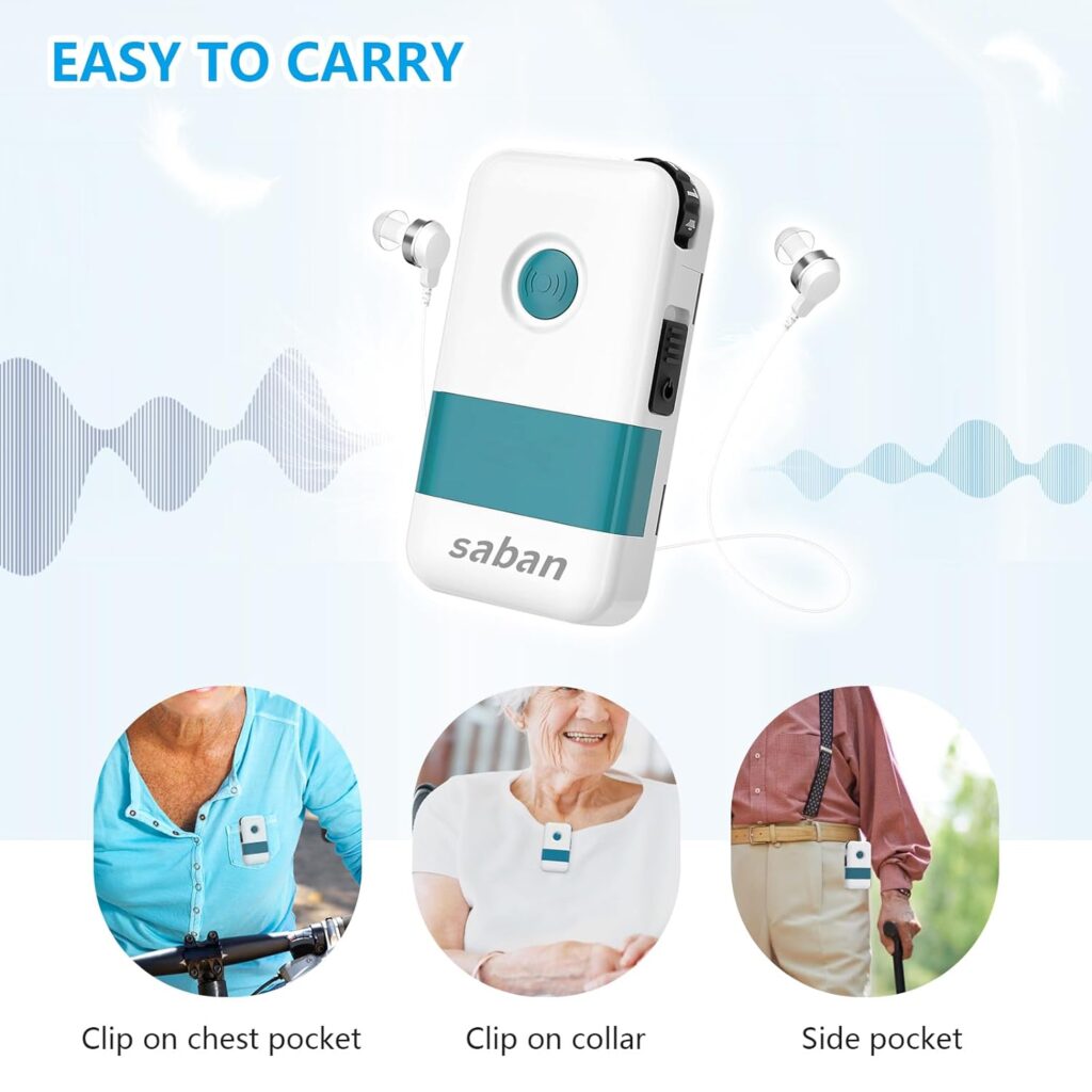 Hearing Aids for Seniors - Saban Hearing Amplifier 66db Gain Rechargeable Hearing Aids suitable for Mild-to-Profound Hearing Loss