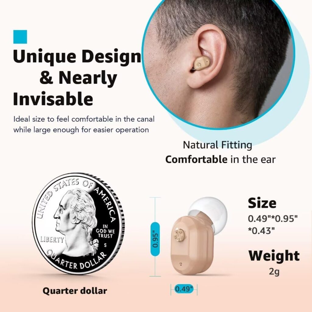 Hearing Aids, Sensley Autiphon U01 Rechargeable Digital Hearing Aids for Seniors Adults with Noise Cancelling, Patented Design for Easy Operation, 1 Week Backup Power, Pair