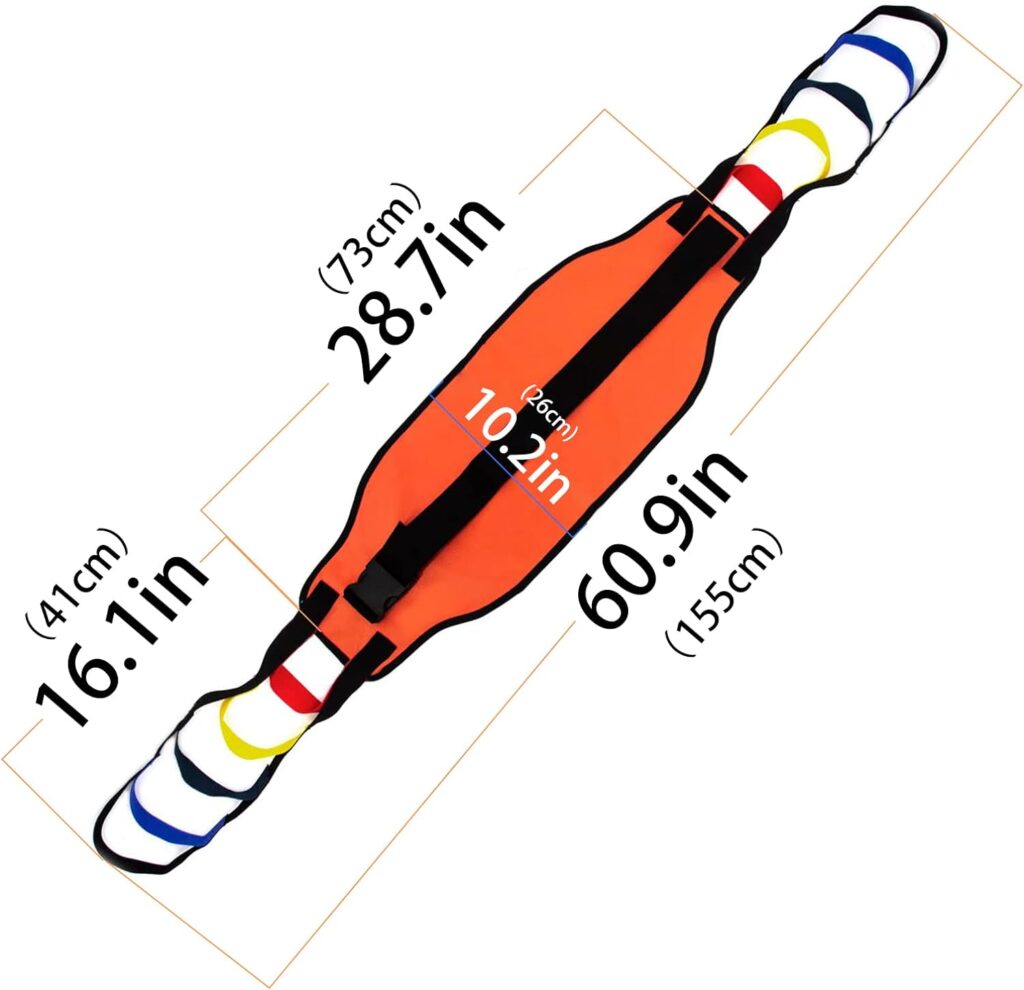 KkAFFe Transfer Sling for Patient,Patient Lift for Lifting Seniors，Transfer Belt with Porous Handle，Transfer Boards for Wheelchair Seatbelt Lift Assist Devices Gate Belts Medical for Elderly(Orange)