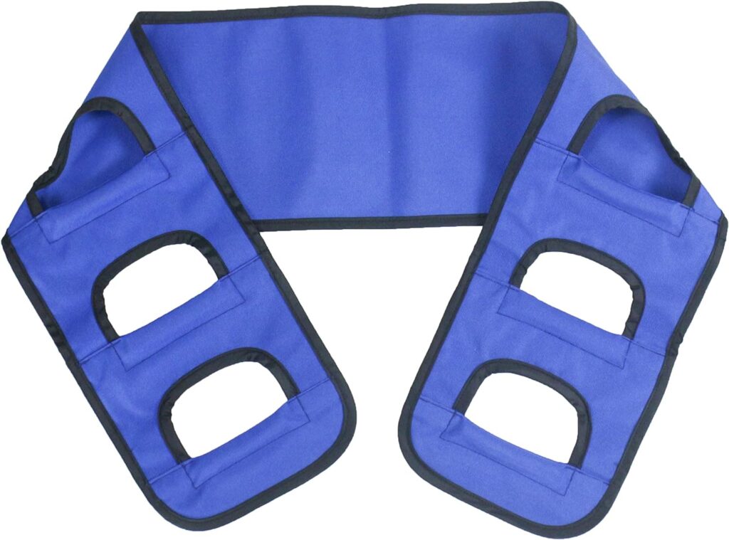 Obbomed MB-2920 Patient Lift Transfer Sling Gait Belt with Handle, Medical Nursing Safety Assist Device for Moving Seniors, Turner Elderly Disabled, bariatric Handicap, Blue, Size : 46.5” x 7.1”