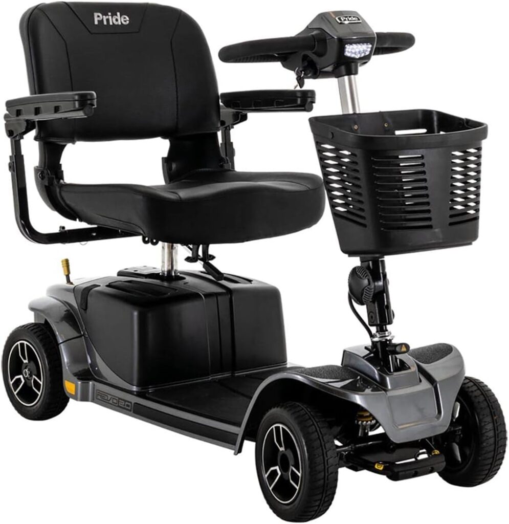 Pride Revo 2.0 4-Wheel Mobility Scooter w/Avail Ext Warr (Grey)