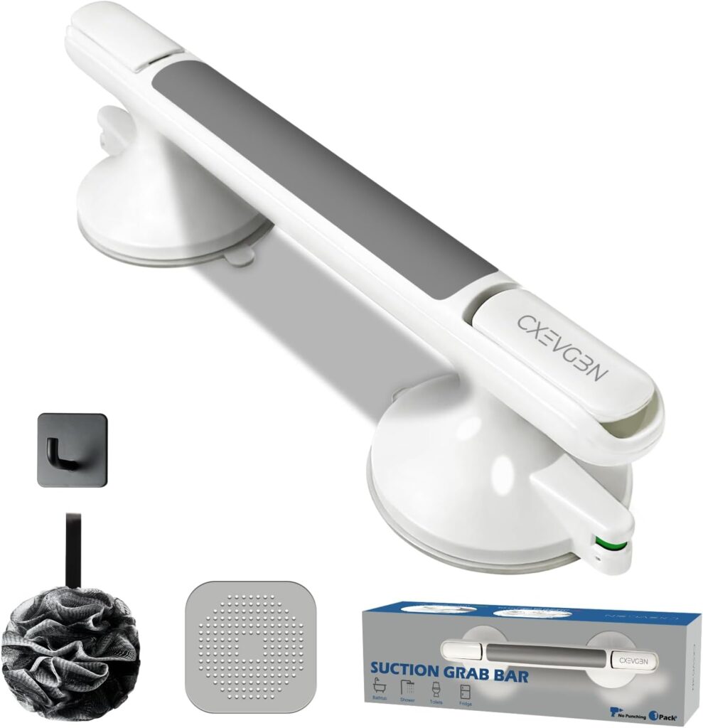 2-Pack Shower Grab Bars - Strong Suction Handles For Bathroom Safety