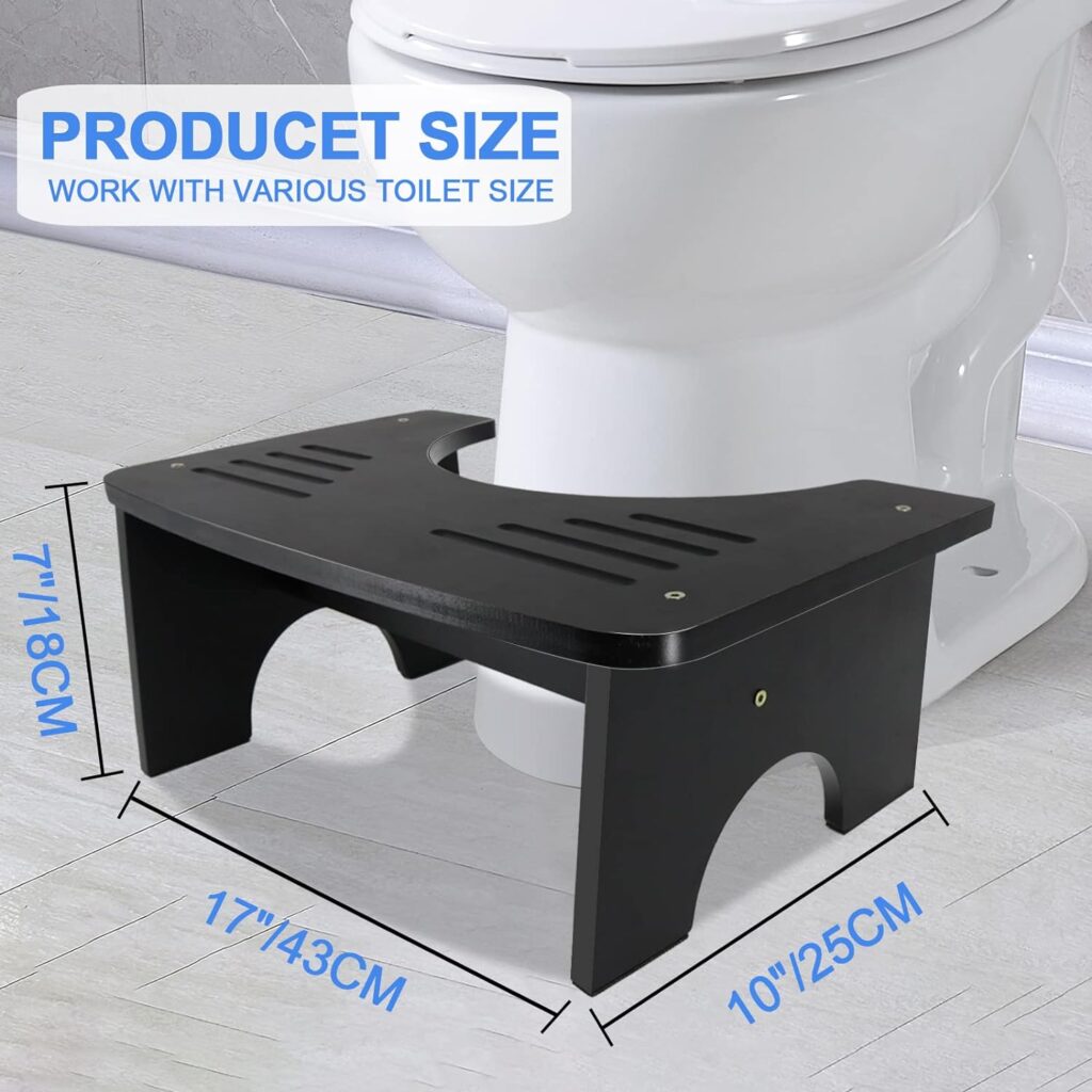 Squatting Toilet Stool for Adults, 8 Bathroom Non-Slip Toilet Potty Foot Stool for More Stability and Safety, 350 Lbs Capacity Squat Toilet Assistance Step Stool - Kids Adults Seniors Healthy Gifts