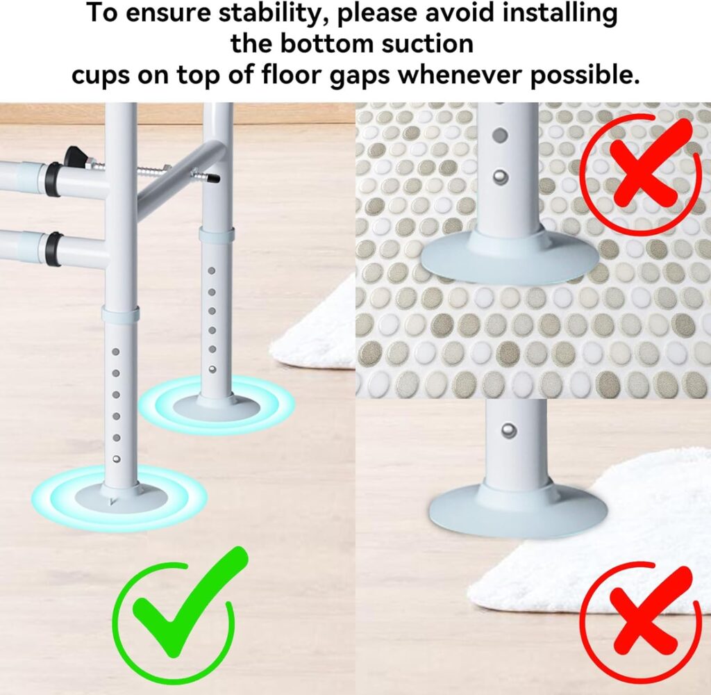 Tutuosto Toilet Safety Rails for Elderly, Sturdy and Adjustable Toilet Handles for Seniors and People with Limited Mobility, Safety Frame,Toilet Assistance