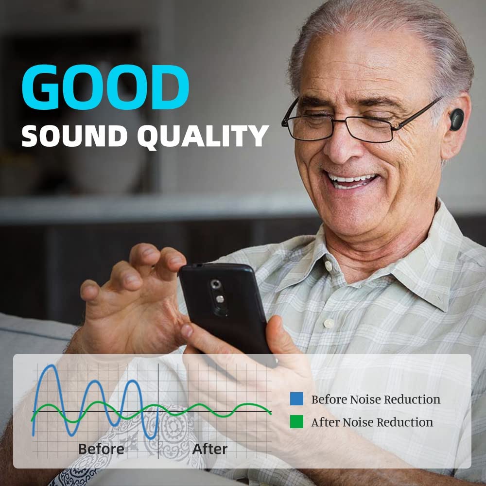 URORU Hearing Aid For Seniors With LCD Display, Rechargeable Adults Hearing Amplifier For Severe Hearing Loss, Super Long Battery Life, With Charging Case USB Charging Cable