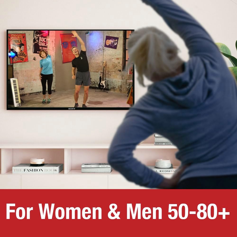 Walking Fitness DVD for Seniors 50-80+, Rock the Walk 30-Day Challenge - Combine Other Exercise Moves While Walking in Place – Full Body Workout Improves Energy, Strength, Flexibility, and Balance