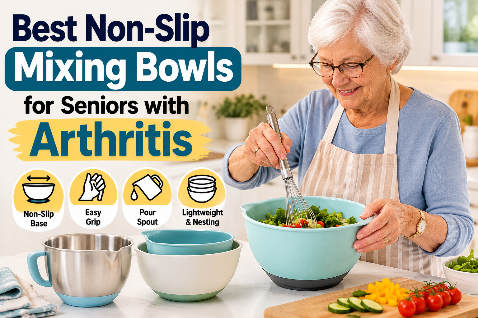 Best Non-Slip Mixing Bowls for Seniors with Arthritis