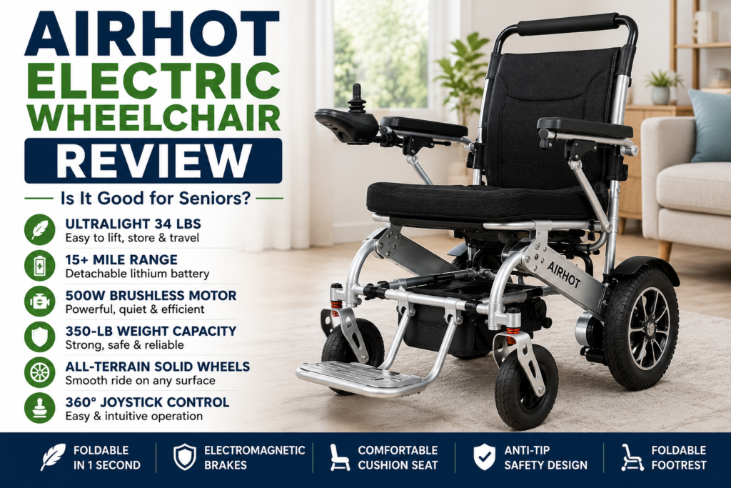 AIRHOT electric wheelchair review for seniors