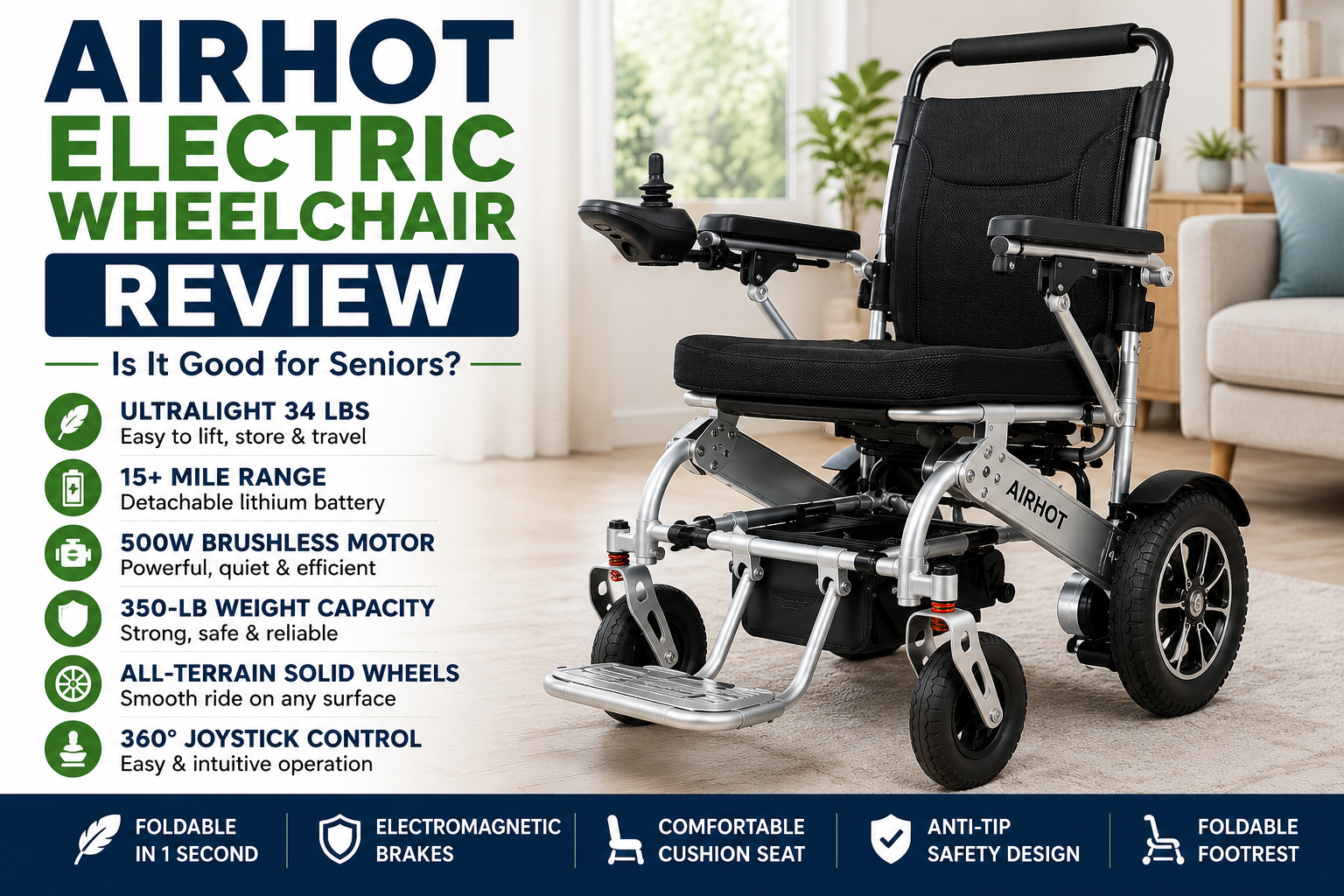 AIRHOT Electric Wheelchair Review: Is It Good for Seniors?