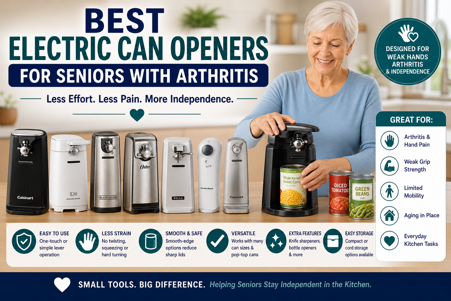 Best Electric Can Openers for Seniors with Arthritis