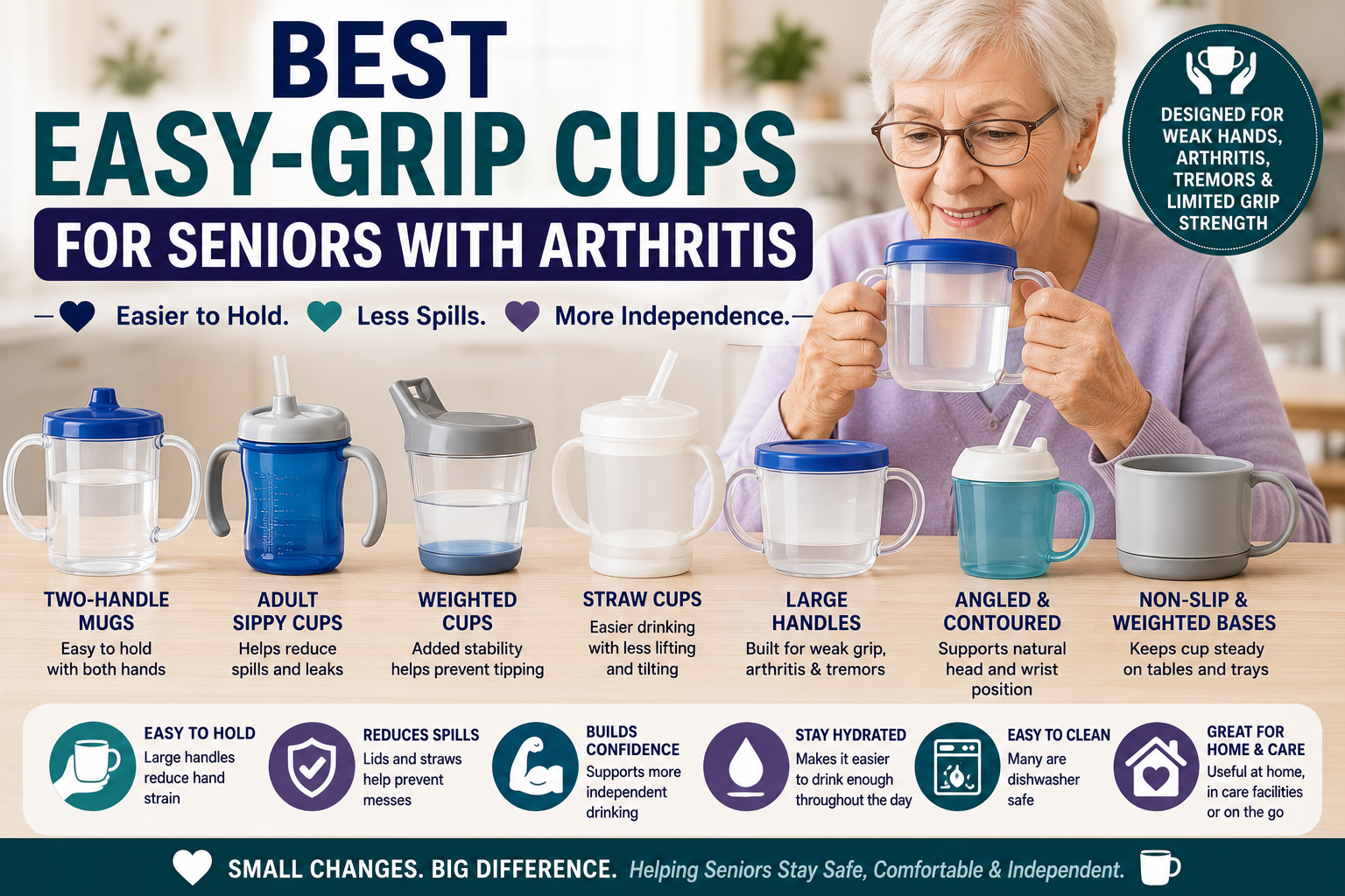 Best Easy-Grip Cups for Seniors with Arthritis