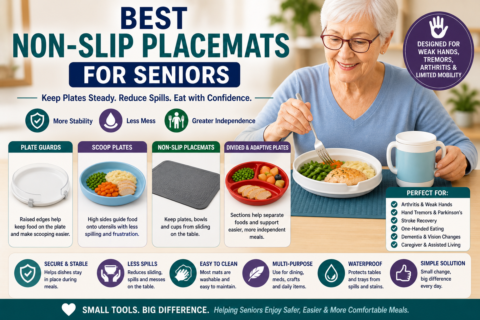 Best Non-Slip Placemats for Seniors