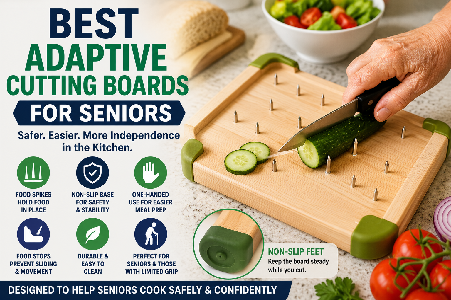 Best Adaptive Cutting Boards for Seniors